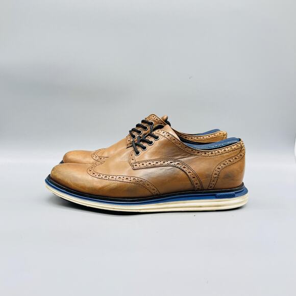 Cole Haan Shoes Mens 8 Brown Leather OriginalGrand Wingtip Oxford Dress Brogue main image 10